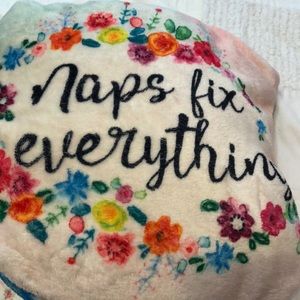 Natural life floral naps blanket throw pillow